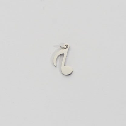 (1.3cm) Eighth Note Musical Charm Stainless Steel PVD Gold Plated Liontin Nada Musik Hypoallergenic