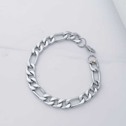 (22cm) Plain Figaro Chain Men's Bracelet Stainless Steel Rantai Gelang Pria Hypoallergenic