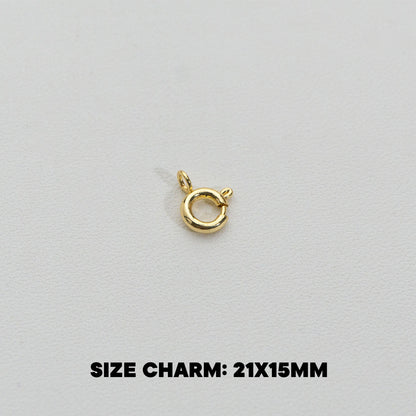 (5pcs) Mini Round Clasp DIY Stainless Steel PVD Gold Plated Pengait Bulat Hypoallergenic