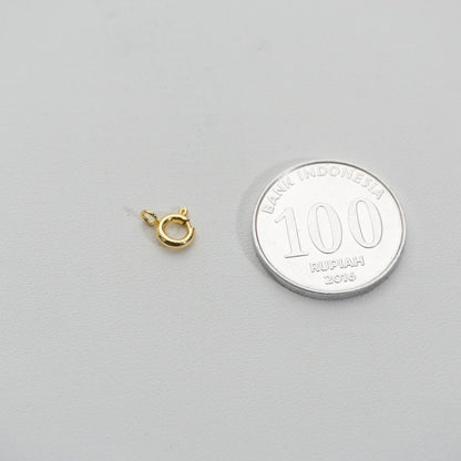 (5pcs) Mini Round Clasp DIY Stainless Steel PVD Gold Plated Pengait Bulat Hypoallergenic