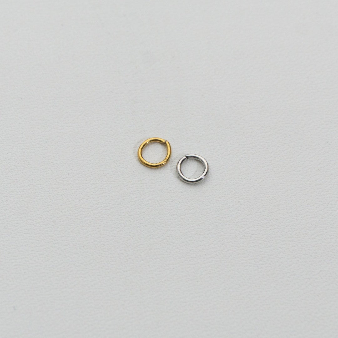 (20 pcs) 5mm Jump Ring O DIY Stainless Steel PVD Gold Plated Ring O bulat Hypoallergenic