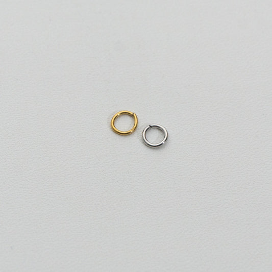 (20 pcs) 5mm Jump Ring O DIY Stainless Steel PVD Gold Plated Ring O bulat Hypoallergenic