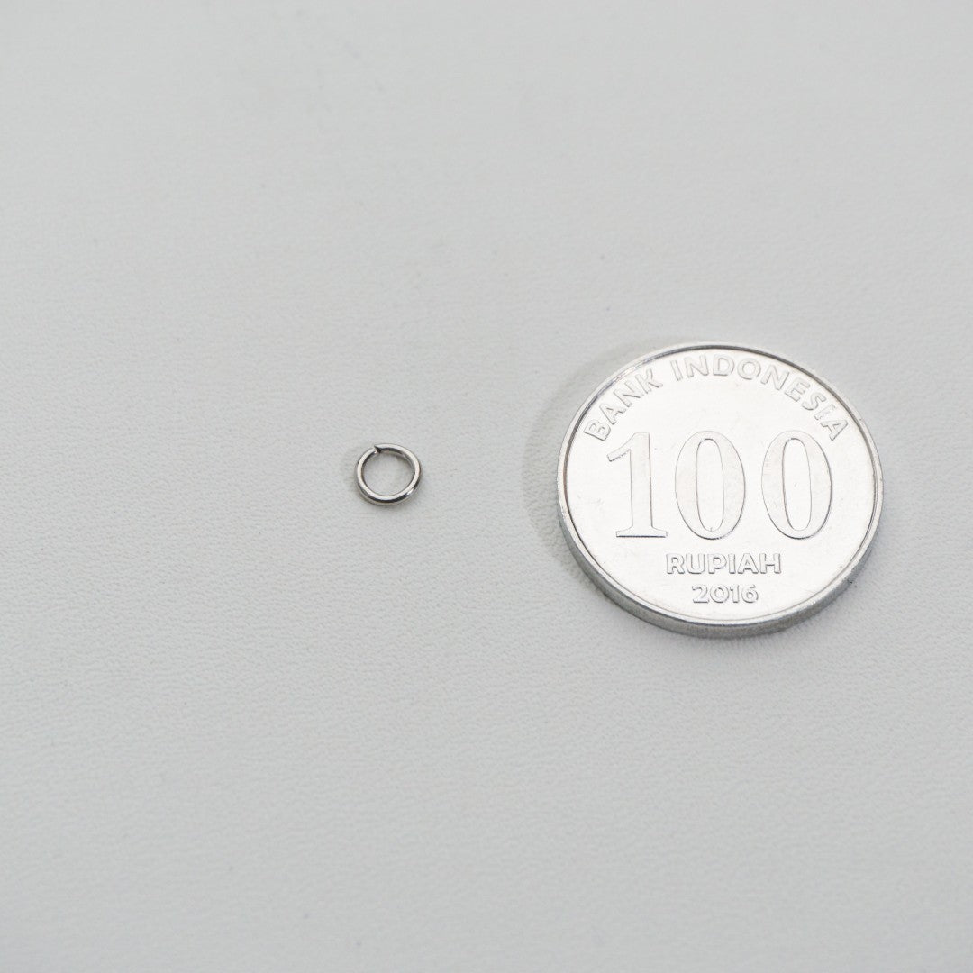 (20 pcs) 5mm Jump Ring O DIY Stainless Steel PVD Gold Plated Ring O bulat Hypoallergenic