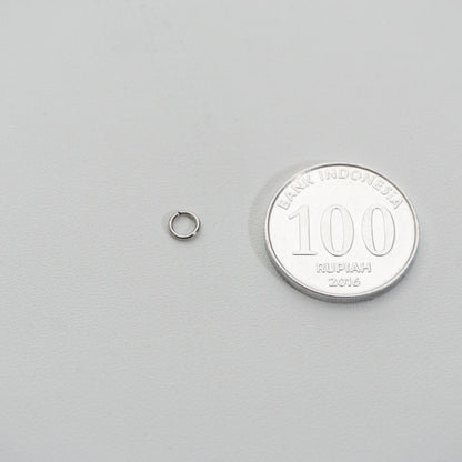 (20 pcs) 5mm Jump Ring O DIY Stainless Steel PVD Gold Plated Ring O bulat Hypoallergenic