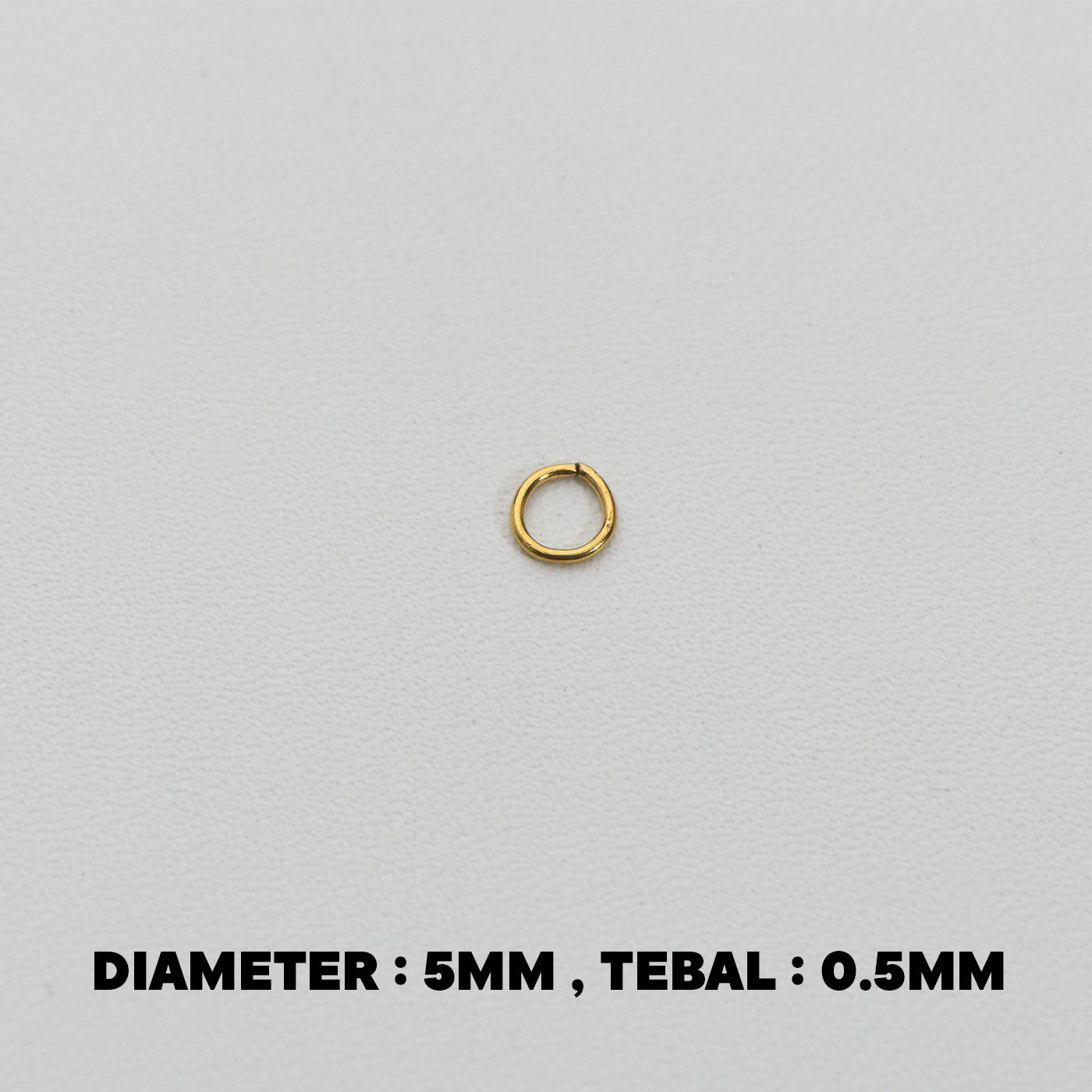 (20 pcs) 5mm Jump Ring O DIY Stainless Steel PVD Gold Plated Ring O bulat Hypoallergenic