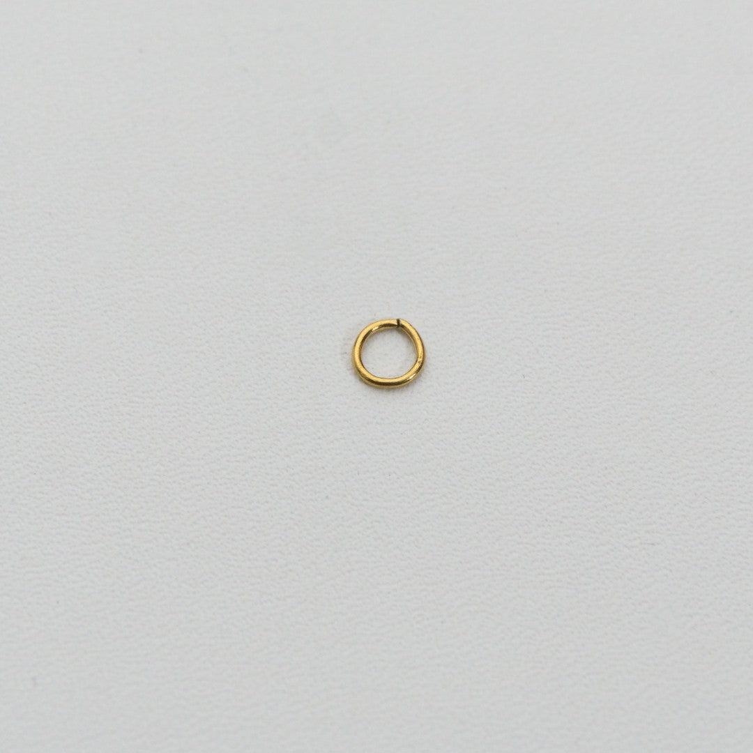 (20 pcs) 5mm Jump Ring O DIY Stainless Steel PVD Gold Plated Ring O bulat Hypoallergenic