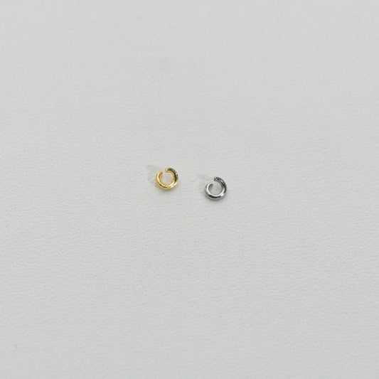 (20 pcs) 3mm Jump Ring O DIY Stainless Steel PVD Gold Plated Ring O bulat Hypoallergenic