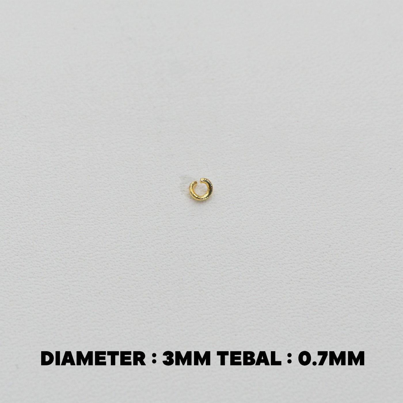 (20 pcs) 3mm Jump Ring O DIY Stainless Steel PVD Gold Plated Ring O bulat Hypoallergenic