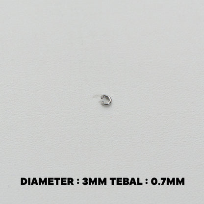 (20 pcs) 3mm Jump Ring O DIY Stainless Steel PVD Gold Plated Ring O bulat Hypoallergenic
