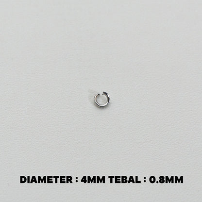 (20 pcs) 4mm Jump Ring O DIY Stainless Steel PVD Gold Plated Ring O bulat Hypoallergenic