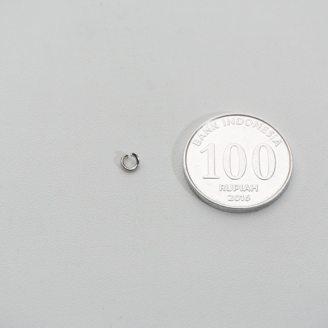 (20 pcs) 4mm Jump Ring O DIY Stainless Steel PVD Gold Plated Ring O bulat Hypoallergenic