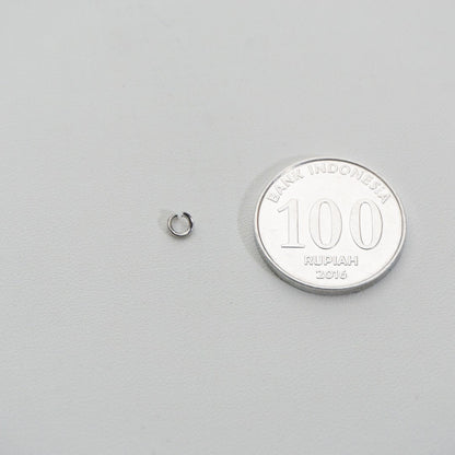 (20 pcs) 4mm Jump Ring O DIY Stainless Steel PVD Gold Plated Ring O bulat Hypoallergenic