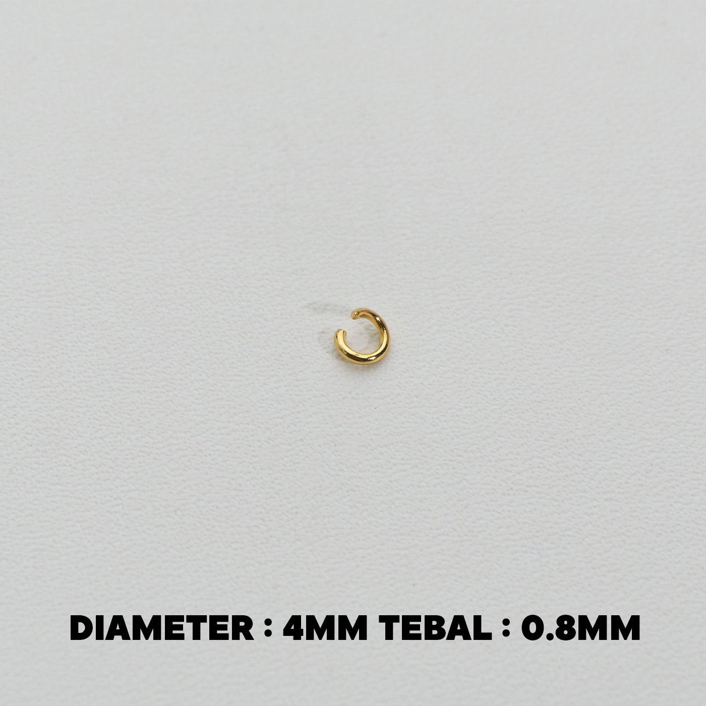 (20 pcs) 4mm Jump Ring O DIY Stainless Steel PVD Gold Plated Ring O bulat Hypoallergenic
