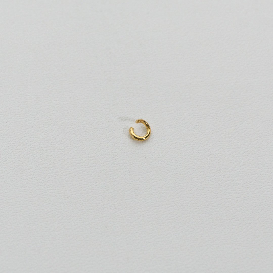 (20 pcs) 4mm Jump Ring O DIY Stainless Steel PVD Gold Plated Ring O bulat Hypoallergenic