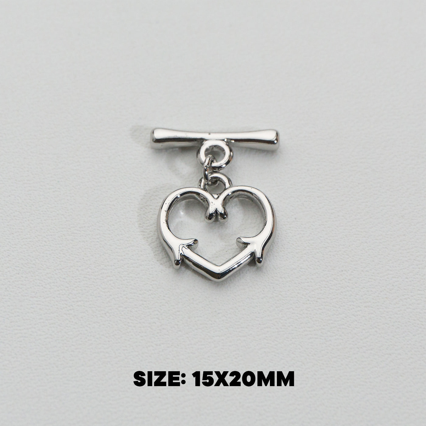 Heart Arrow Toggle Clasp DIY Stainless Steel PVD Gold Pengait Toggle Hati Hypoallergenic