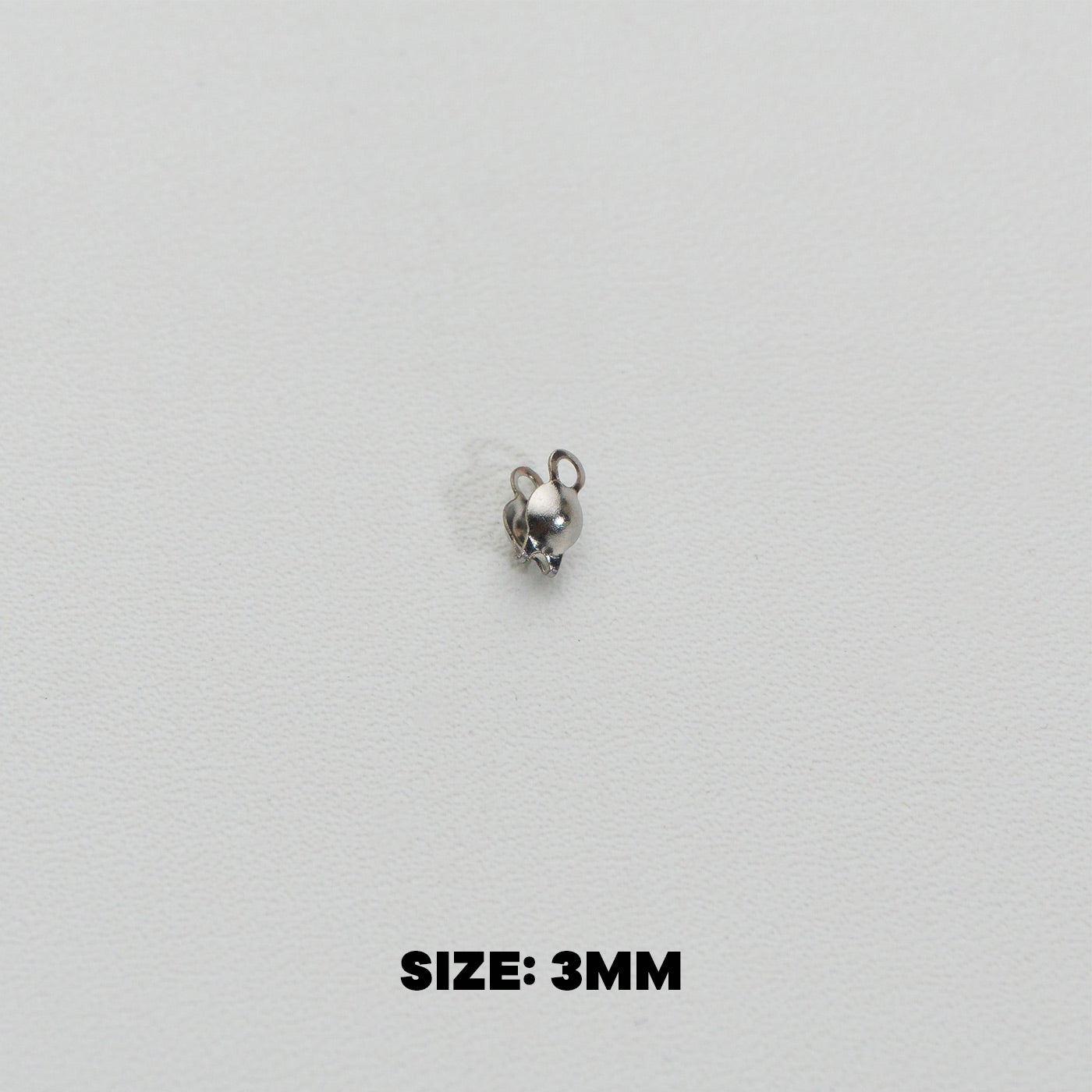 (10pcs) 3mm Crimp Beads Knot Cover DIY Stainless Steel PVD Gold Plated Kodokan Jepit Hypoallergenic