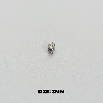 (10pcs) 3mm Crimp Beads Knot Cover DIY Stainless Steel PVD Gold Plated Kodokan Jepit Hypoallergenic