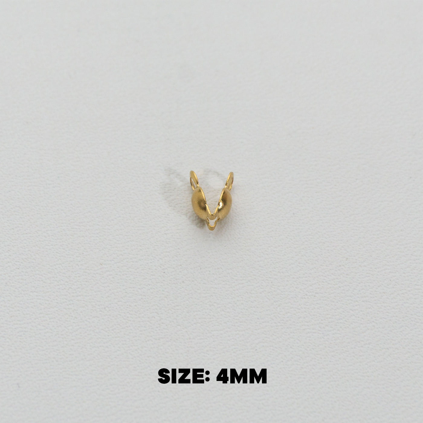 (10pcs) 4mm Crimp Beads Knot Cover DIY Stainless Steel PVD Gold Plated Kodokan Jepit Hypoallergenic
