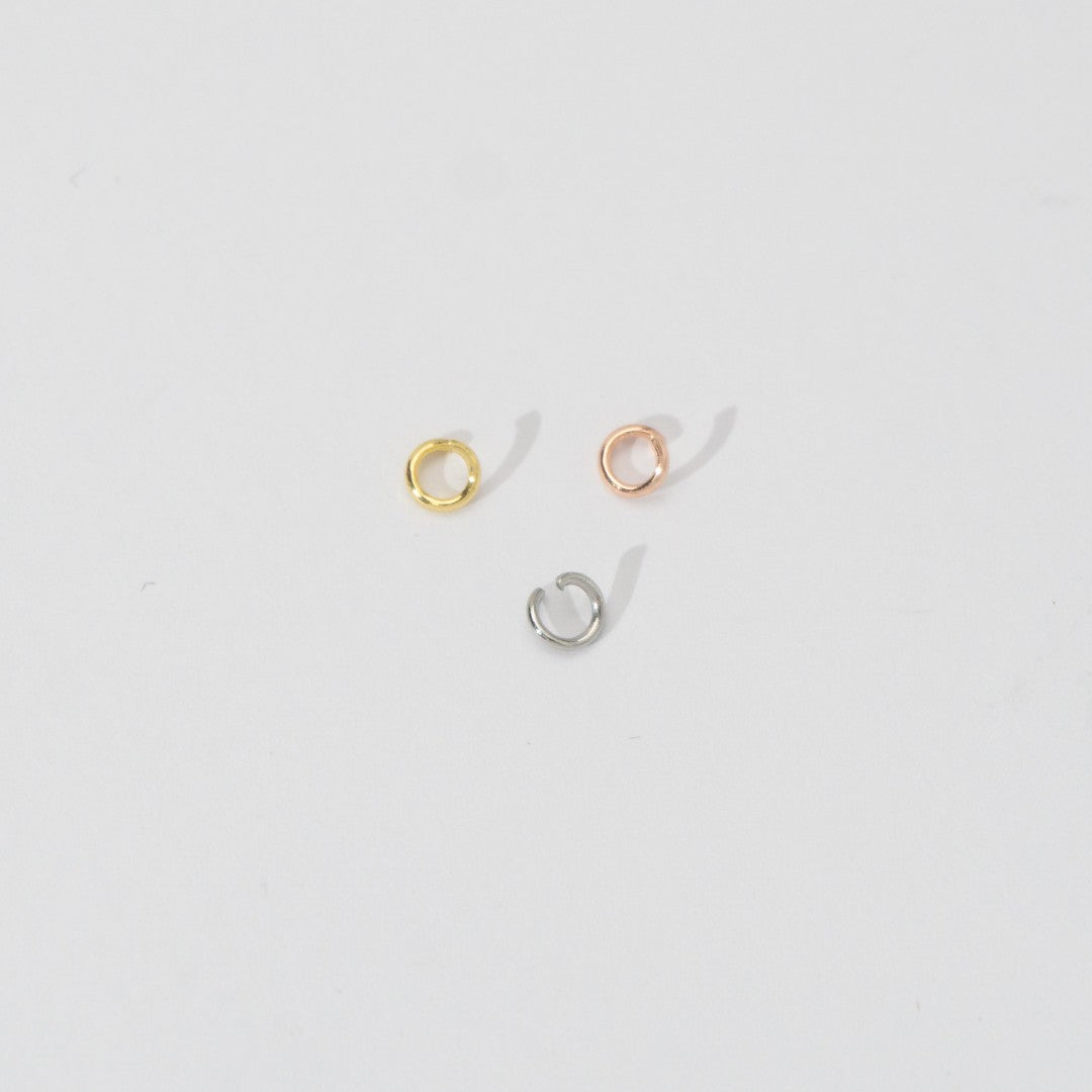 (20 pcs) 4mm Jump Ring O DIY Stainless Steel Gold Plating Ring O bulat Hypoallergenic