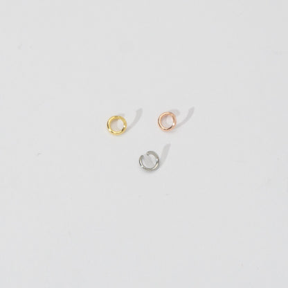 (20 pcs) 4mm Jump Ring O DIY Stainless Steel Gold Plating Ring O bulat Hypoallergenic