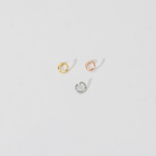 (20 pcs) 4mm Jump Ring O DIY Stainless Steel Gold Plating Ring O bulat Hypoallergenic