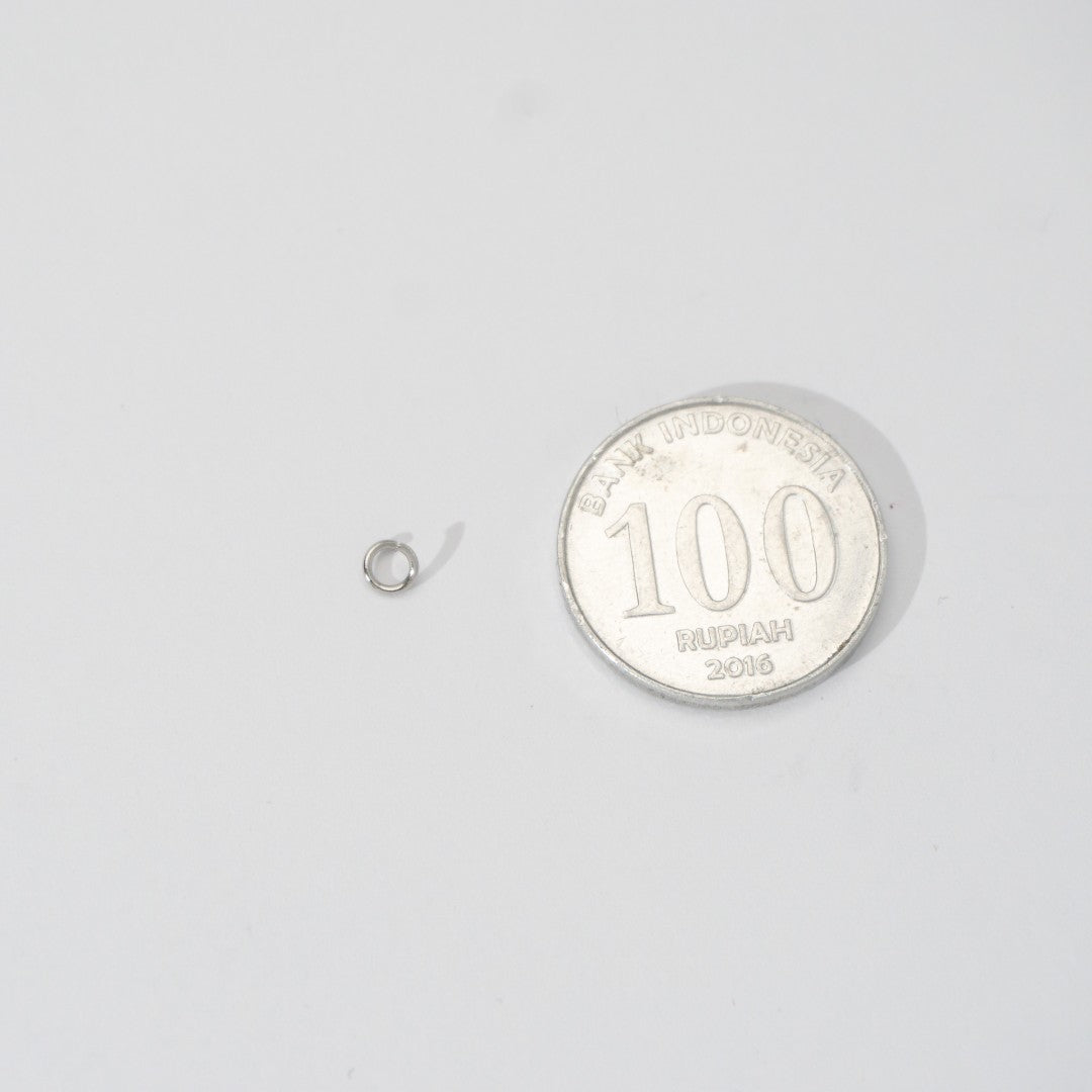 (20 pcs) 4mm Jump Ring O DIY Stainless Steel Gold Plating Ring O bulat Hypoallergenic