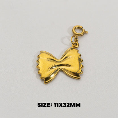 Plain Candy Pendant Stainless Steel PVD Gold Plated Liontin Permen Hypoallergenic