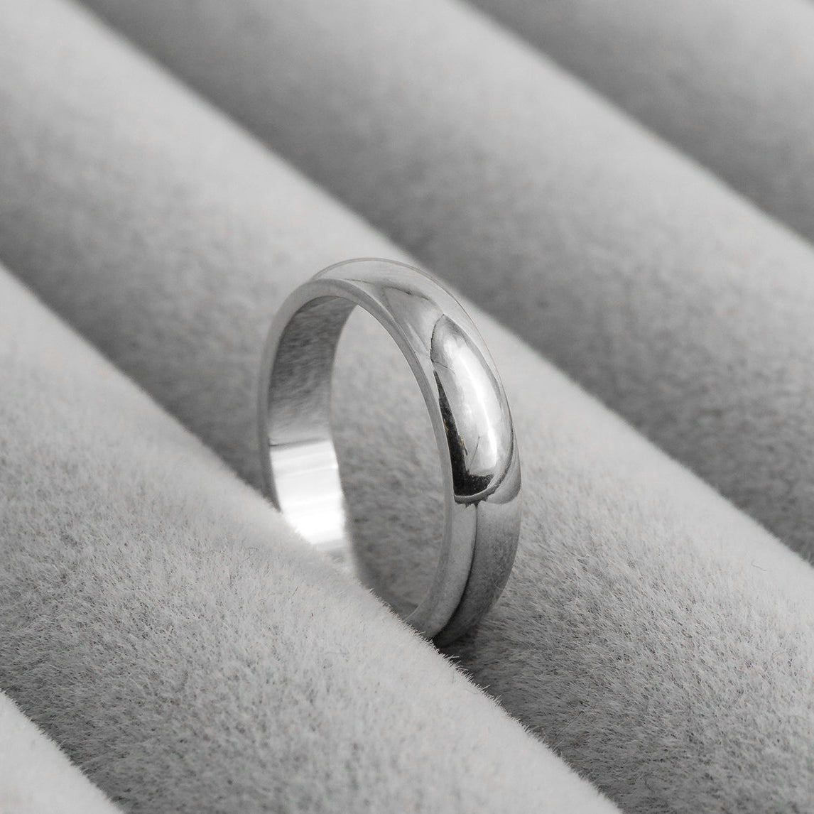 Minimalist Plain Dome Stackable Ring Stainless Steel PVD Gold Plated Cincin Polos Hypoallergenic