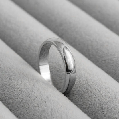 Minimalist Plain Dome Stackable Ring Stainless Steel PVD Gold Plated Cincin Polos Hypoallergenic