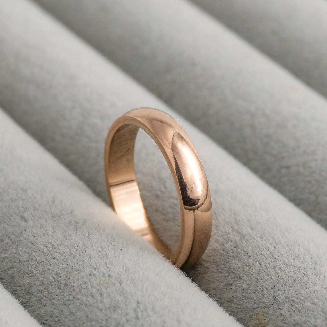 Minimalist Plain Dome Stackable Ring Stainless Steel PVD Gold Plated Cincin Polos Hypoallergenic