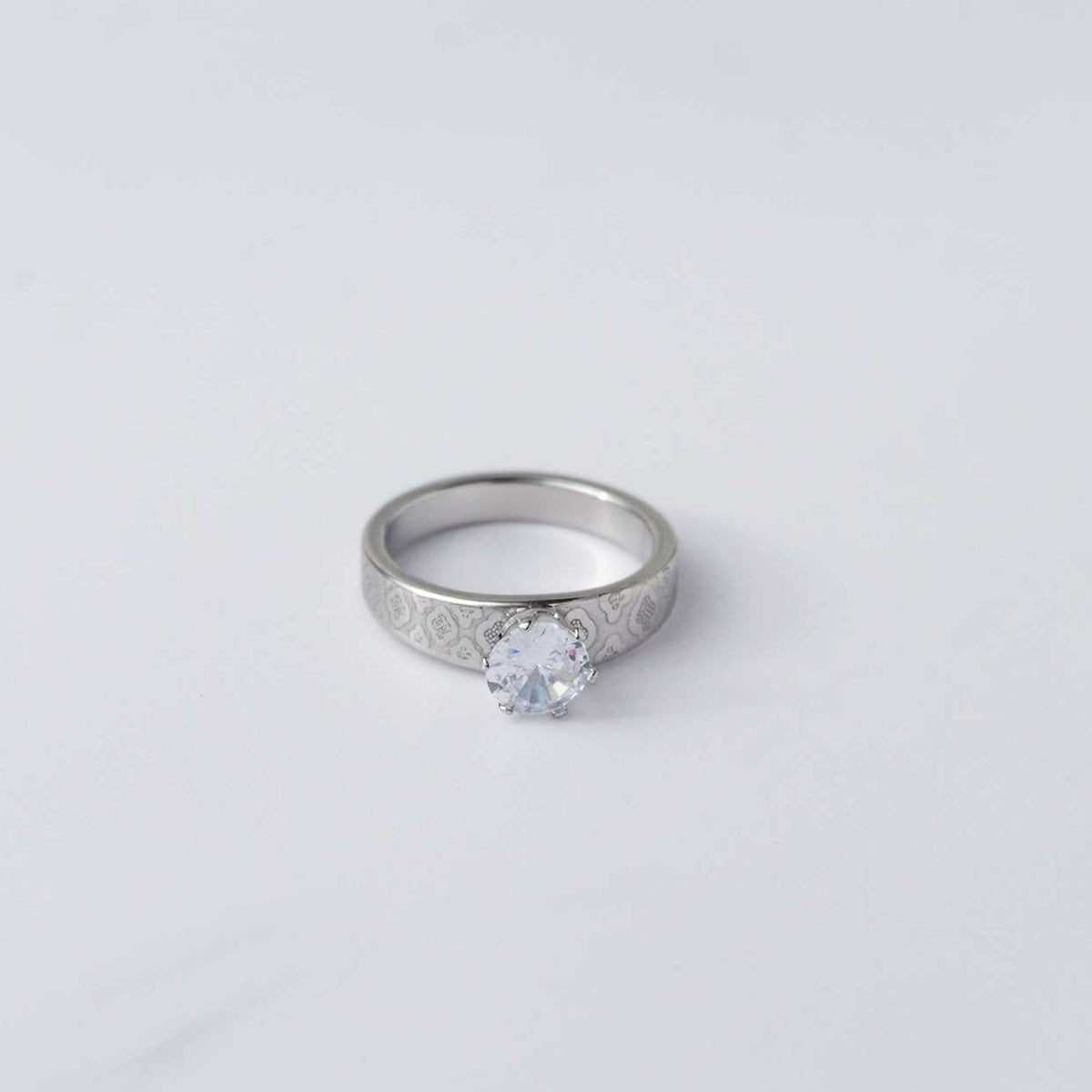 Lucky Clover Pattern Vintage Ring Collection Stainless Steel PVD Gold Plated Cincin Motif Daun Semanggi Hypoallergenic