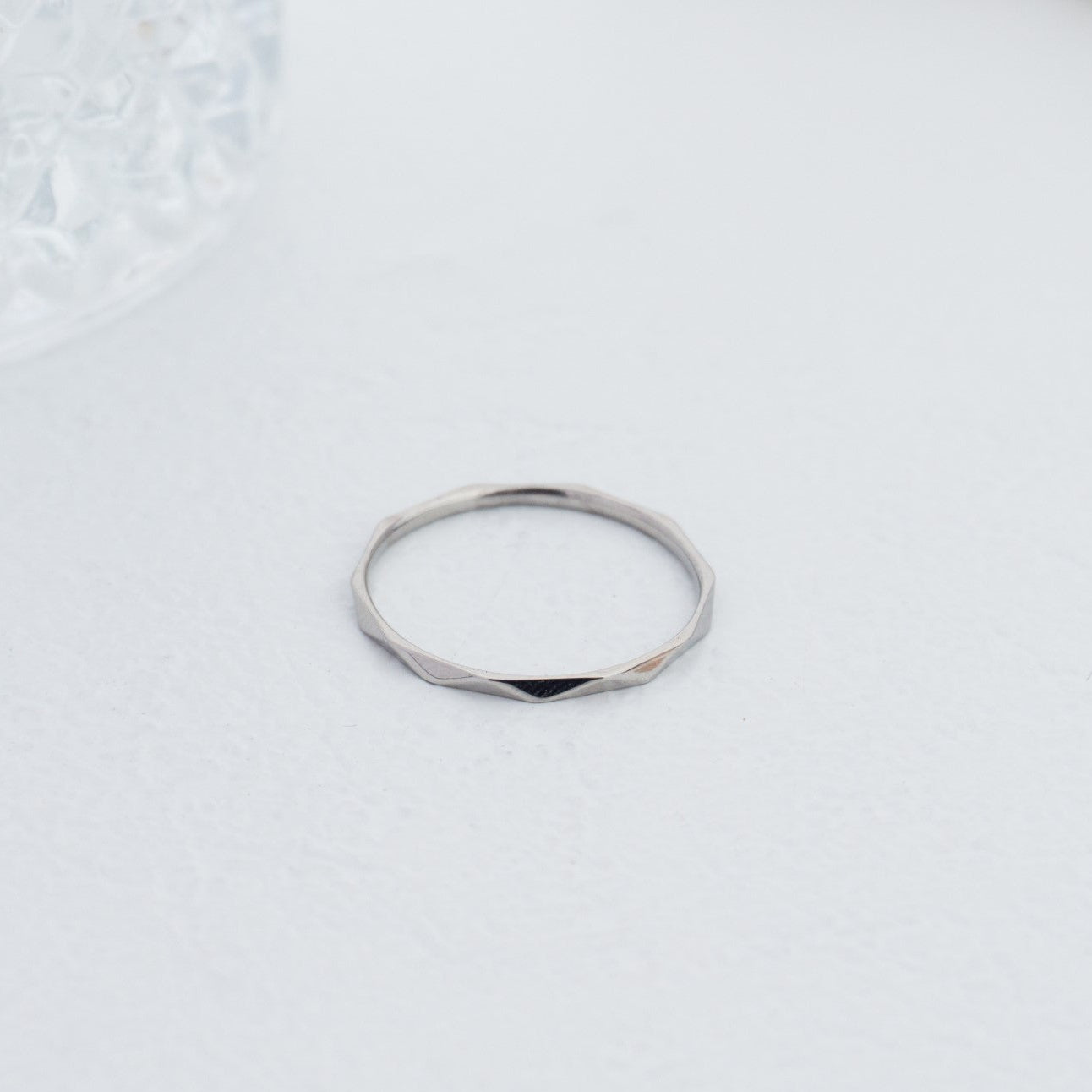 Minimalist Plain Geometric Line Band Ring Stainless Steel PVD Gold Plated Cincin Polos Hypoallergenic