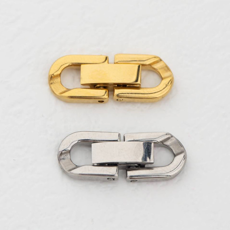 Watch Band Style Clasp DIY Stainless Steel PVD Gold Pengait Gelang Kalung Jam Hypoallergenic