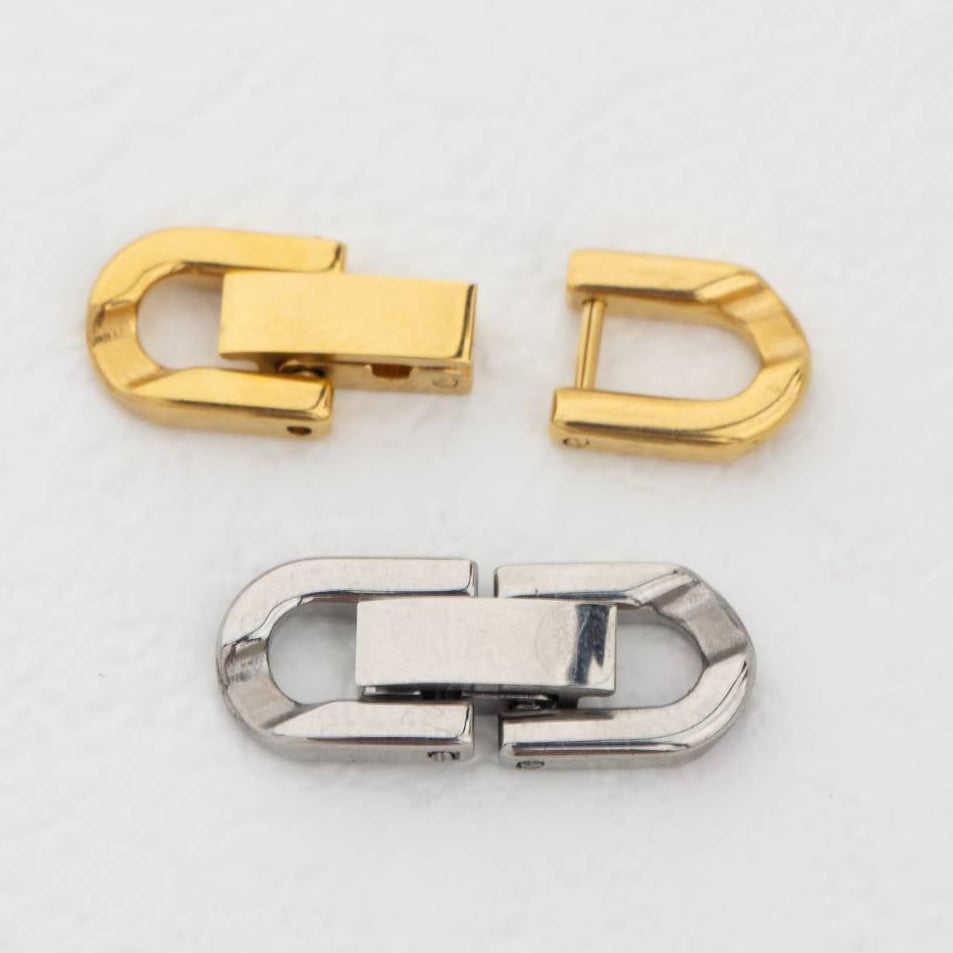 Watch Band Style Clasp DIY Stainless Steel PVD Gold Pengait Gelang Kalung Jam Hypoallergenic