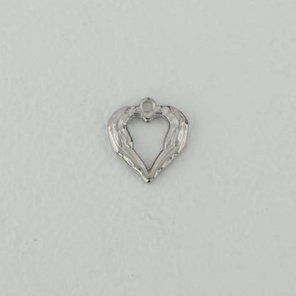 (13mm) Heart Angel Wings Charms Stainless Steel PVD Gold Plated Liontin Hati Sayap Malaikat Hypoallergenic