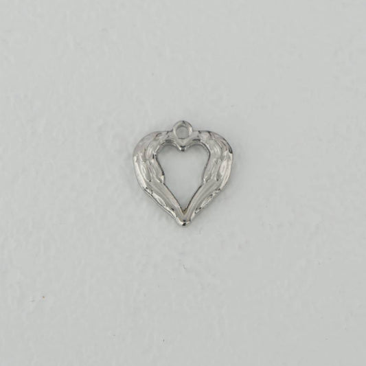 (13mm) Heart Angel Wings Charms Stainless Steel PVD Gold Plated Liontin Hati Sayap Malaikat Hypoallergenic