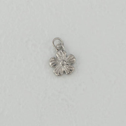 (10mm) Mini Flower Charm Stainless Steel PVD Gold Plated Liontin Bunga Kecil Hypoallergenic