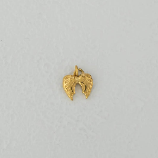(9mm) Mini Angel Wings Charm Stainless Steel PVD Gold Plated Liontin Sayap Malaikat Kecil Hypoallergenic