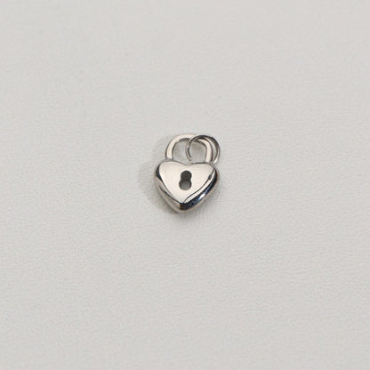 Lock Key Charms Stainless Steel PVD Gold Plated Liontin Gembok Hati Hypoallergenic