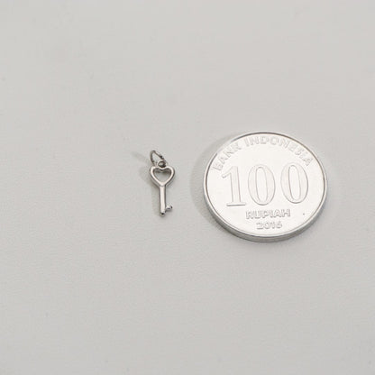 Mini Plain Key Charms Stainless Steel PVD Gold Plated Liontin Kunci Hypoallergenic