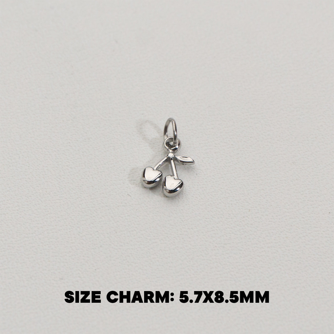 Plain Mini Cherry Charms Stainless Steel PVD Gold Plated Liontin Ceri Kecil Hypoallergenic