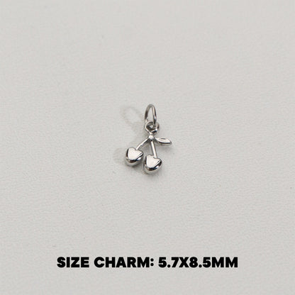 Plain Mini Cherry Charms Stainless Steel PVD Gold Plated Liontin Ceri Kecil Hypoallergenic