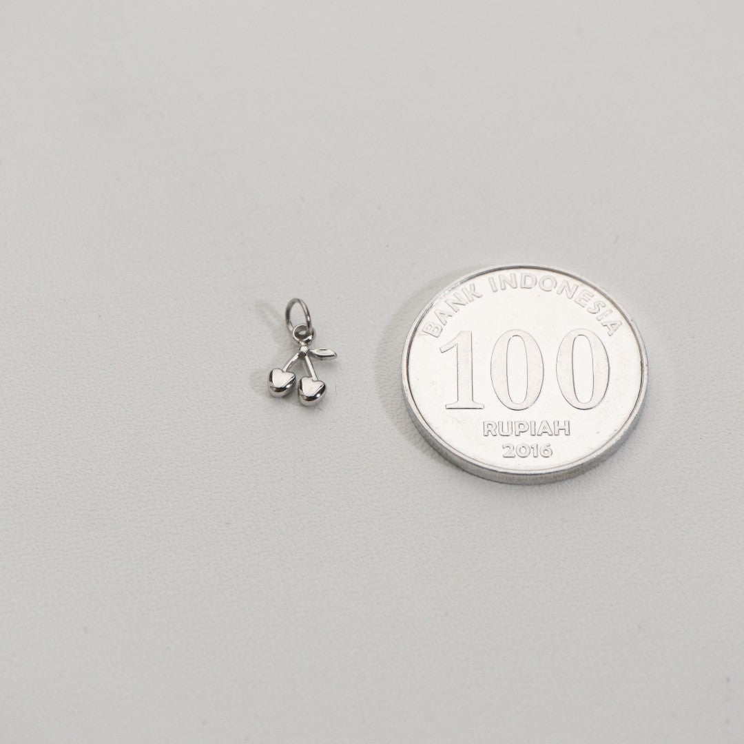 Plain Mini Cherry Charms Stainless Steel PVD Gold Plated Liontin Ceri Kecil Hypoallergenic