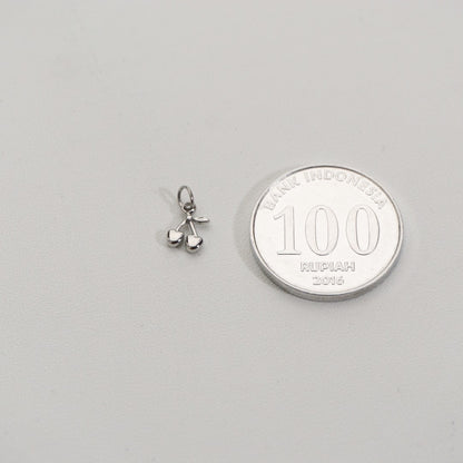 Plain Mini Cherry Charms Stainless Steel PVD Gold Plated Liontin Ceri Kecil Hypoallergenic