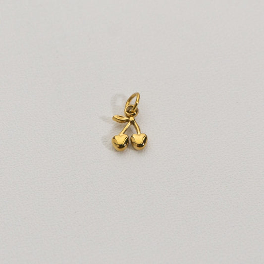 Plain Mini Cherry Charms Stainless Steel PVD Gold Plated Liontin Ceri Kecil Hypoallergenic