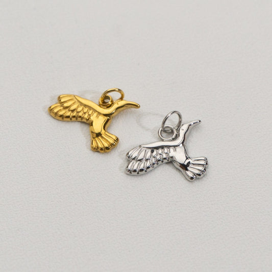 Flying Eagle Charms Stainless Steel PVD Gold Plated Liontin Burung Elang Terbang Hypoallergenic