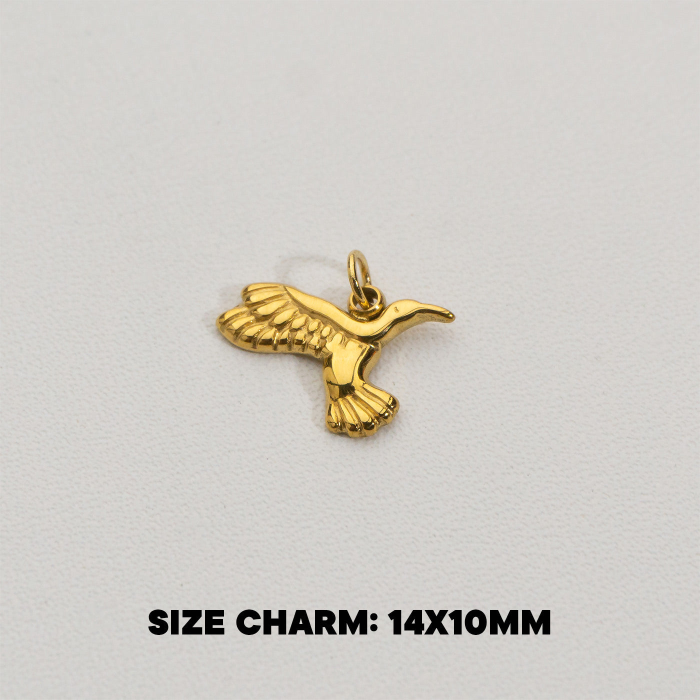 Flying Eagle Charms Stainless Steel PVD Gold Plated Liontin Burung Elang Terbang Hypoallergenic