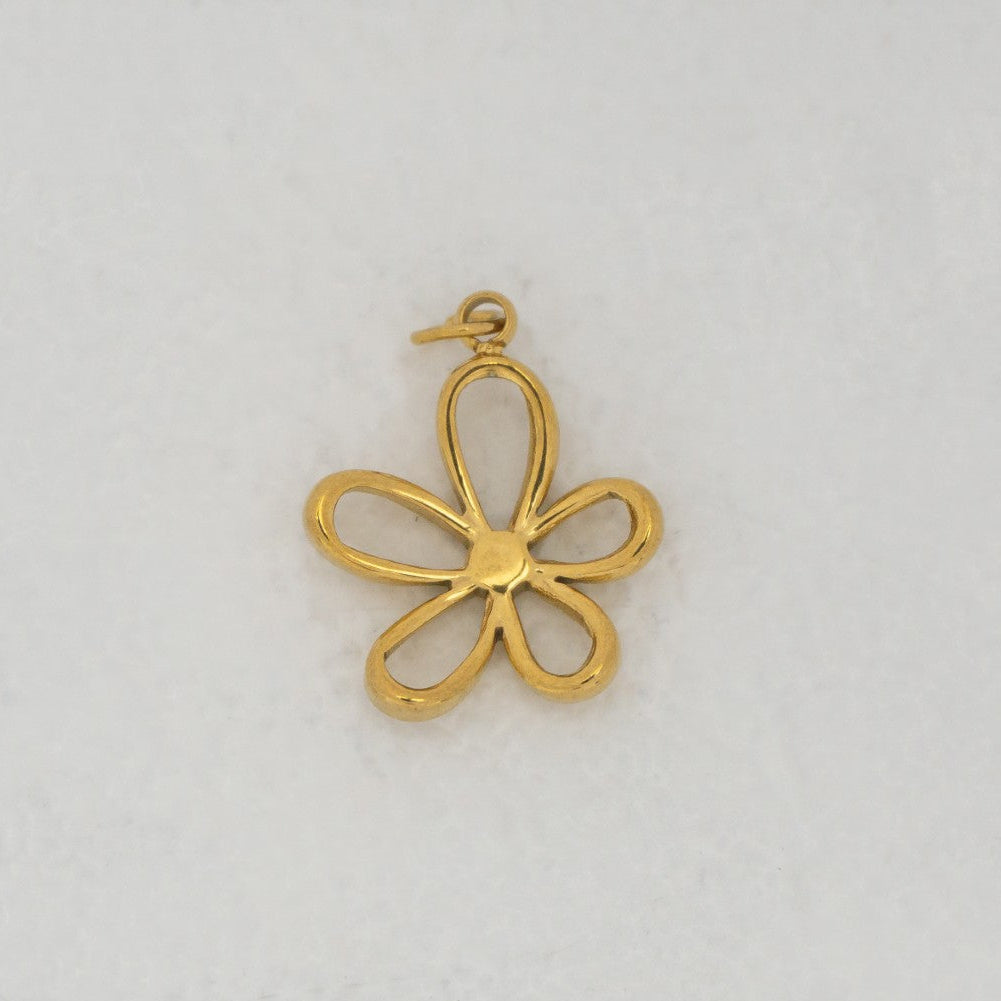 Sunshine & Bloom Set Collection Charm Stainless Steel PVD Gold Plated Set Liontin Bunga dan Matahari Hypoallergenic