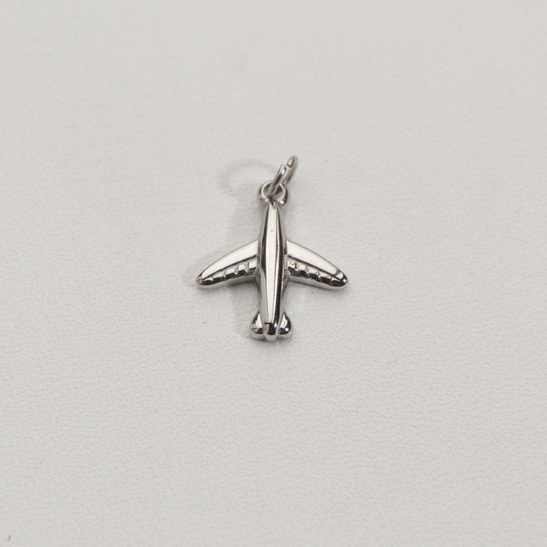 Mini Airplane Charms Stainless Steel PVD Gold Plated Liontin Pesawat Hypoallergenic