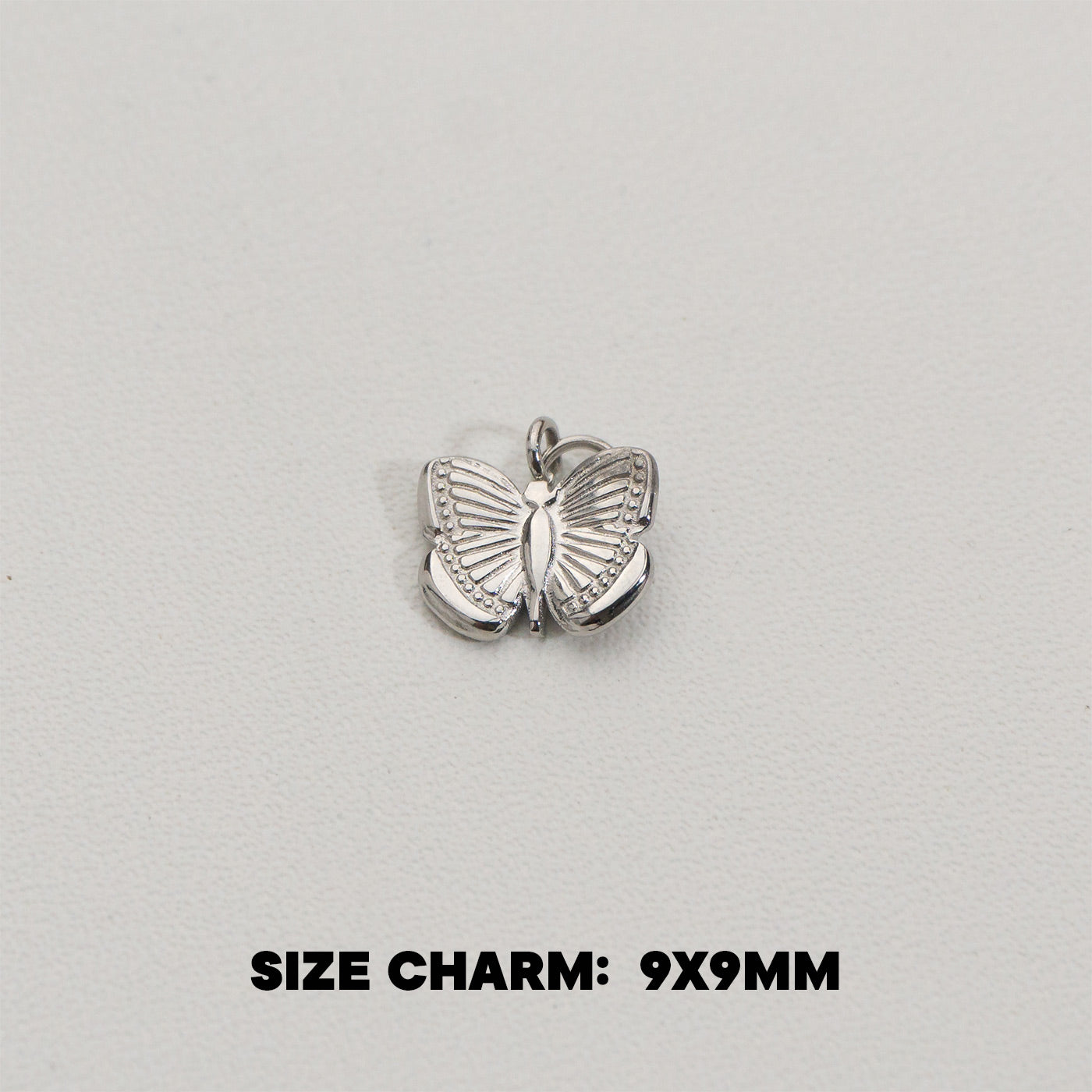 Mini Cute Butterfly Charms Stainless Steel PVD Gold Plated Liontin Kupu-Kupu Hypoallergenic